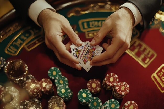 Hand ranking chart for Caribbean Stud Poker, showing Royal Flush through High Card